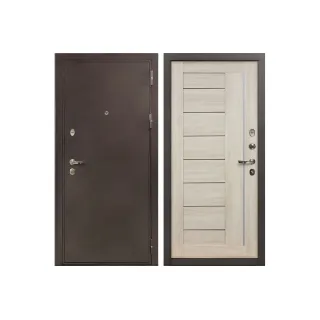 Входная металлическая дверь Лекс 5А Цезарь Верджиния Ясень кремовый (панель №40)