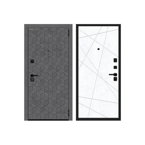 Входная дверь Браво Кьюб (RBE) Slate Art/Snow Art