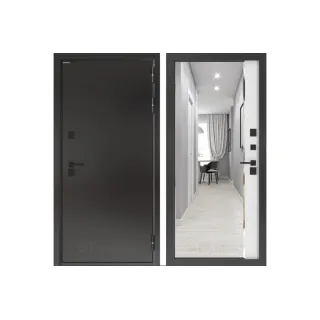 Входная дверь с терморазрывом BN-10 с зеркалом ФЛЗ-618 Белый софт