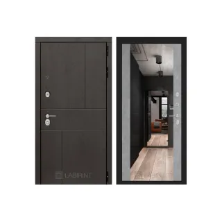 Входная дверь URBAN с Зеркалом Максимум - Бетон светлый