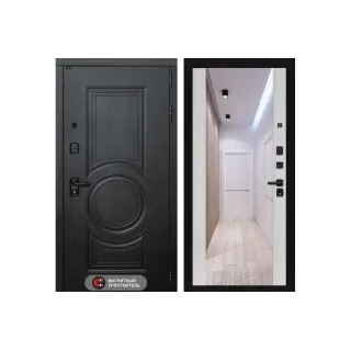 Входная металлическая дверь Лабиринт GRAND с Зеркалом Максимум - Сандал белый